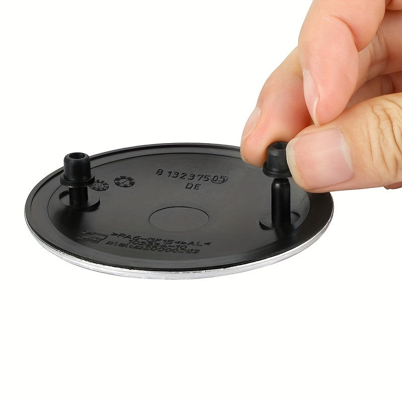 10pcs Round Grommet Badge Emblem for Car, Black Metal, 51141807495