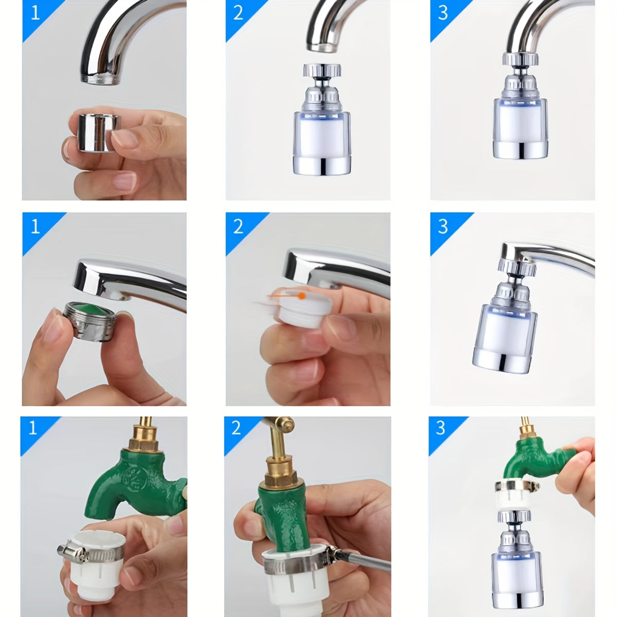 Plastic Water Dispenser with Splash-Proof Design No Electricity Required High-Pressure Kitchen Faucet Extender