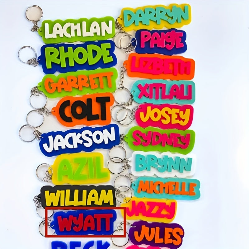 Personalized Alphabet Acrylic Keychain for Kids Backpack Gift
