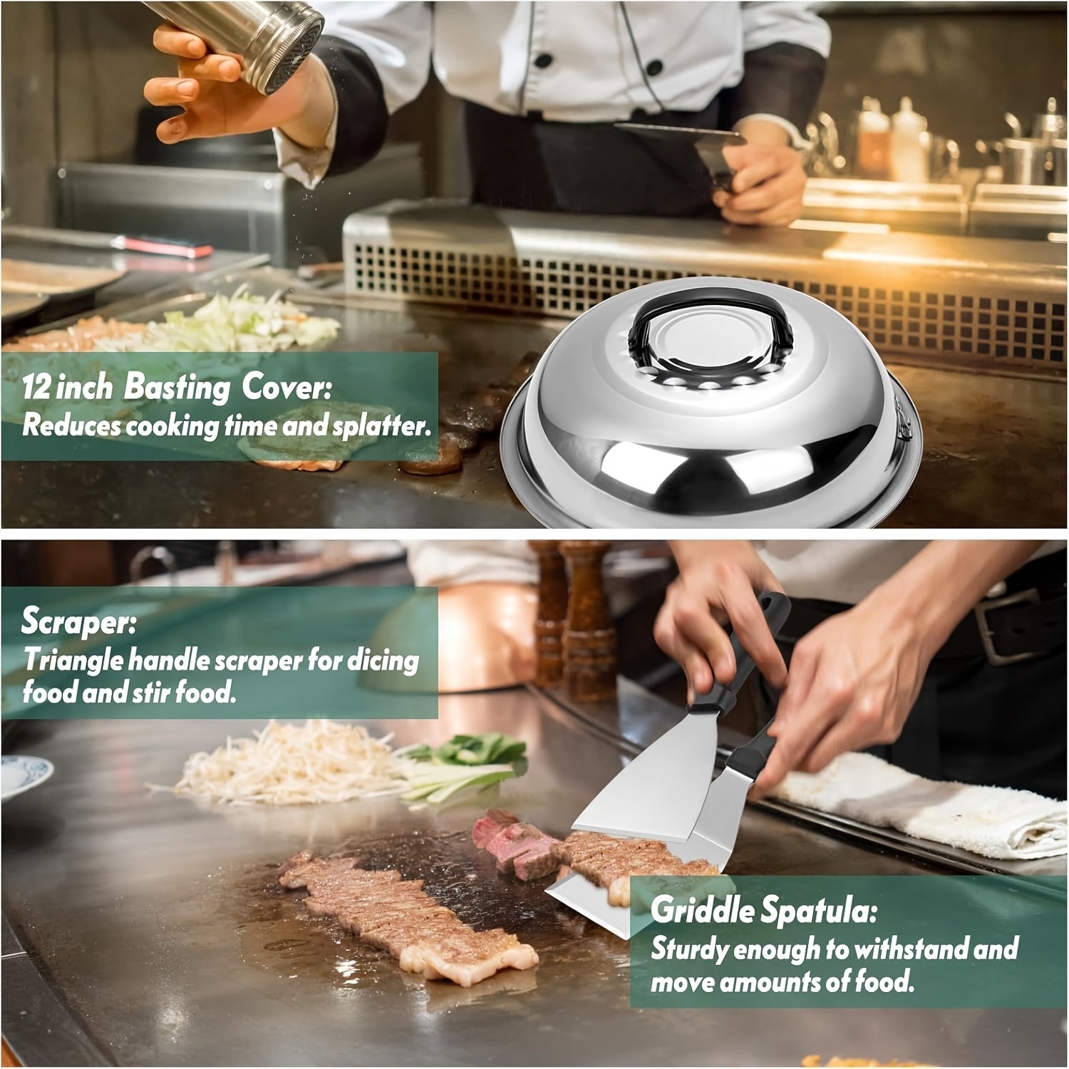 18-Piece Stainless Steel BBQ Tools Set for Blackstone Griddle and Outdoor Cooking