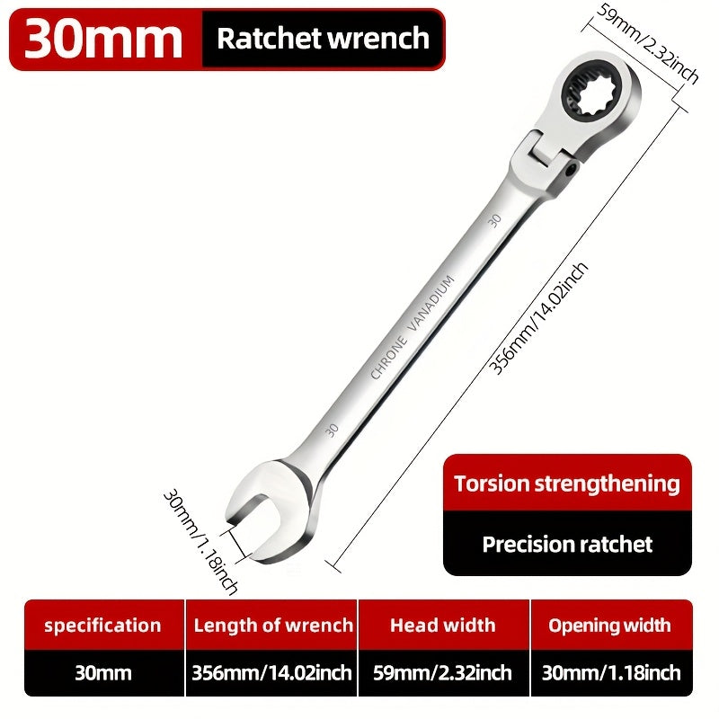 Alloy Steel Double Head Ratchet Wrench Set for Auto Repair and DIY