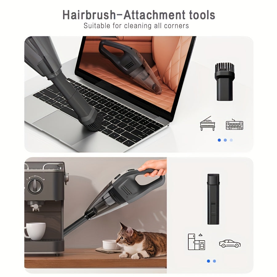 Handheld Car and Home Vacuum Cleaner Mini USB Rechargeable with Accessories