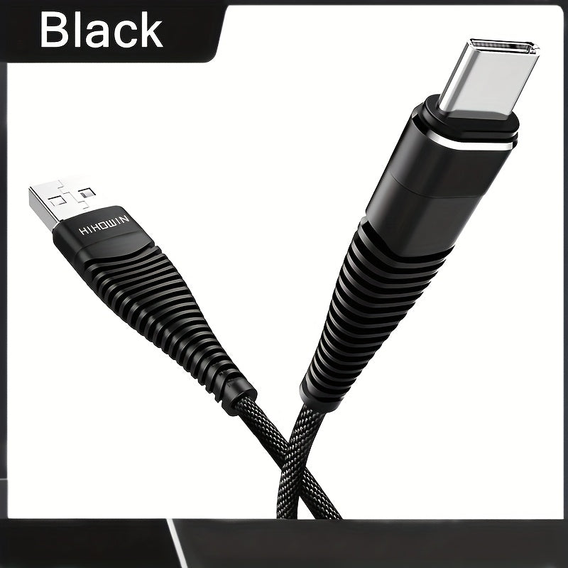 USB Type-C Fast Charging Cable for Android Phones Nylon Matte Male to Male 10-20W