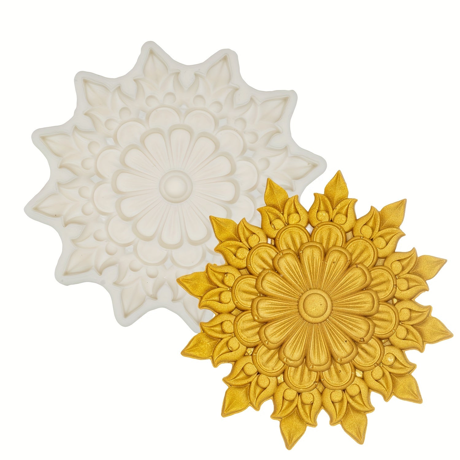 Silicone Cake Decorating Mold Baroque Floral Design Food Safe for Fondant Cupcakes Jelly Chocolate Resin Crafts