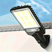 Solar-Powered LED Motion Sensor Security Light with Remote Control for Outdoor Spaces