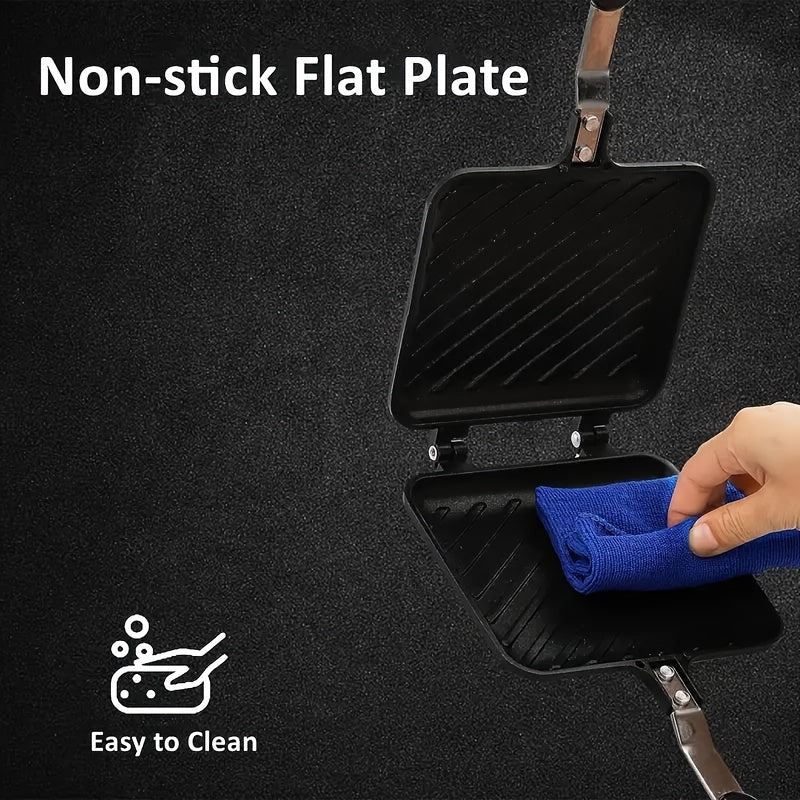 Non-Stick Double-Sided Sandwich Maker for Gas Stove Cooking