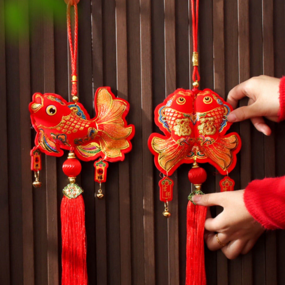 2025 yil Burun yilgi Bahor Festival chiroqi va Ikki baliq omadli osma bezaklari uchun yashash xonasi