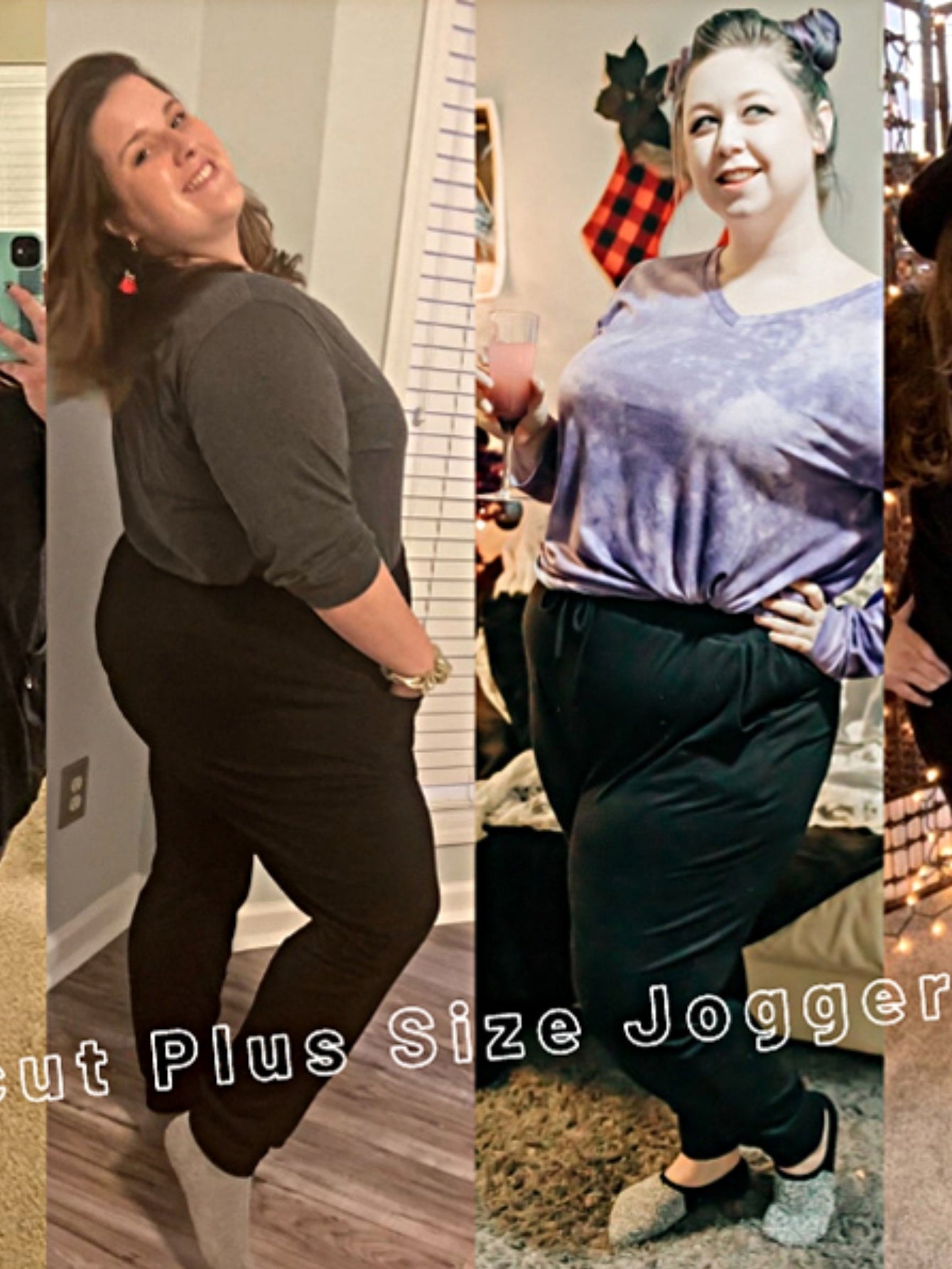 Plus Size Women's Elastic Drawstring Running Pants With Pockets