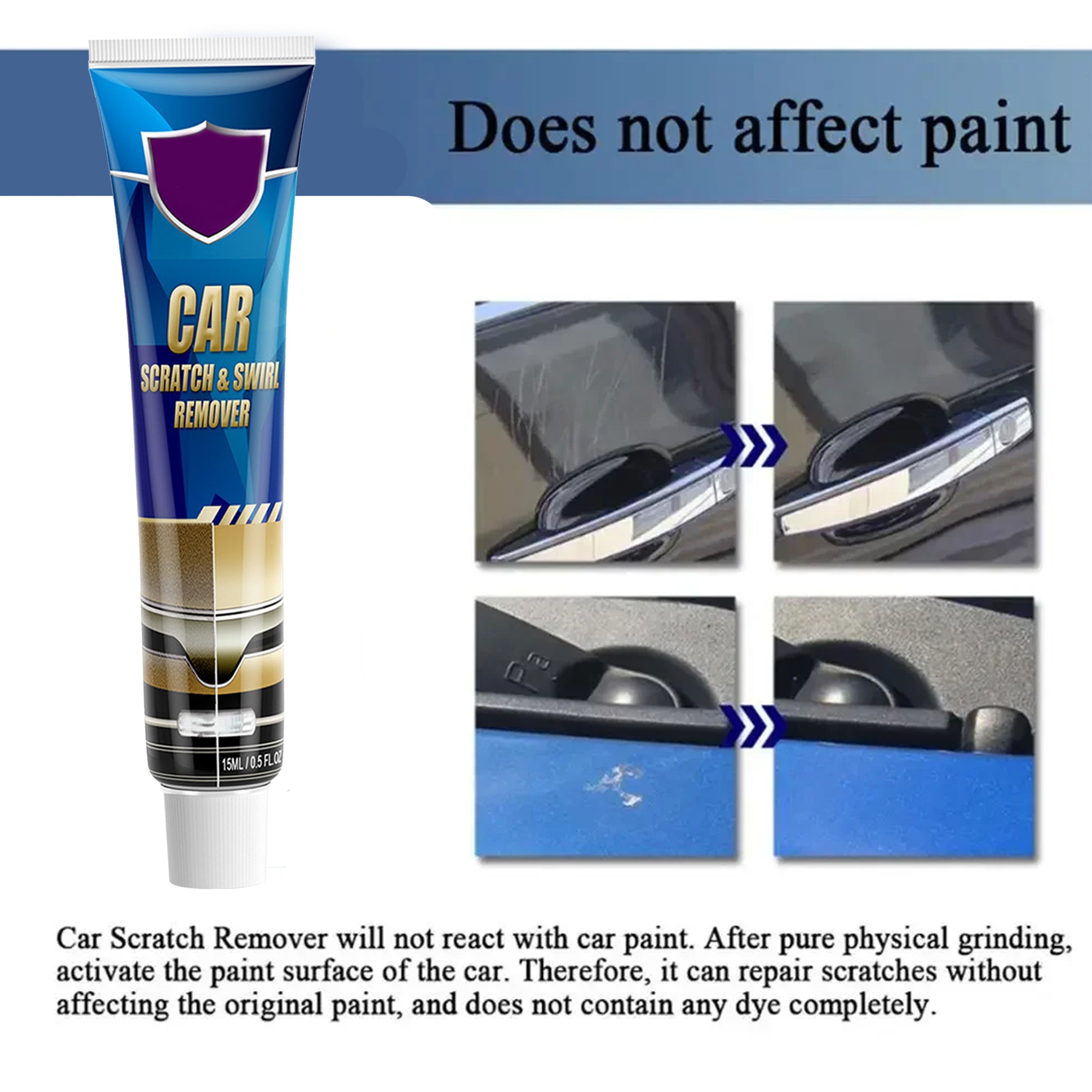 Воск для удаления царапин на автомобиле для всех цветов, легкое нанесение, восстановление краски, 1 шт.
