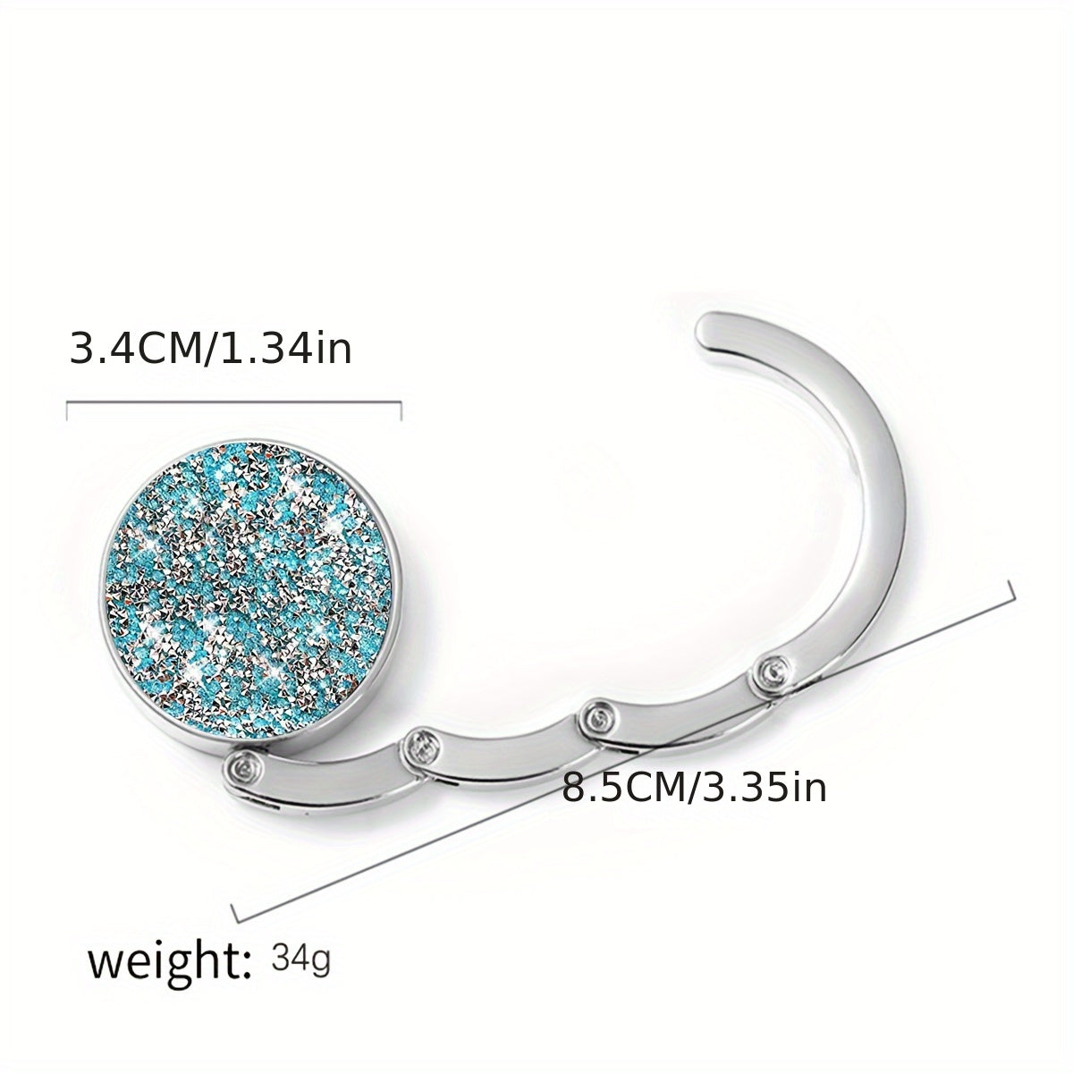 Oq oltin rangli, suv olmosi bilan bezatilgan, harakatda olib yurish uchun mukammal bo'lgan egiluvchan tutqich. Kundalik safarlar, yig'ilishlar, bayramlar va o'ylangan bayram sovg'asi uchun ideal.