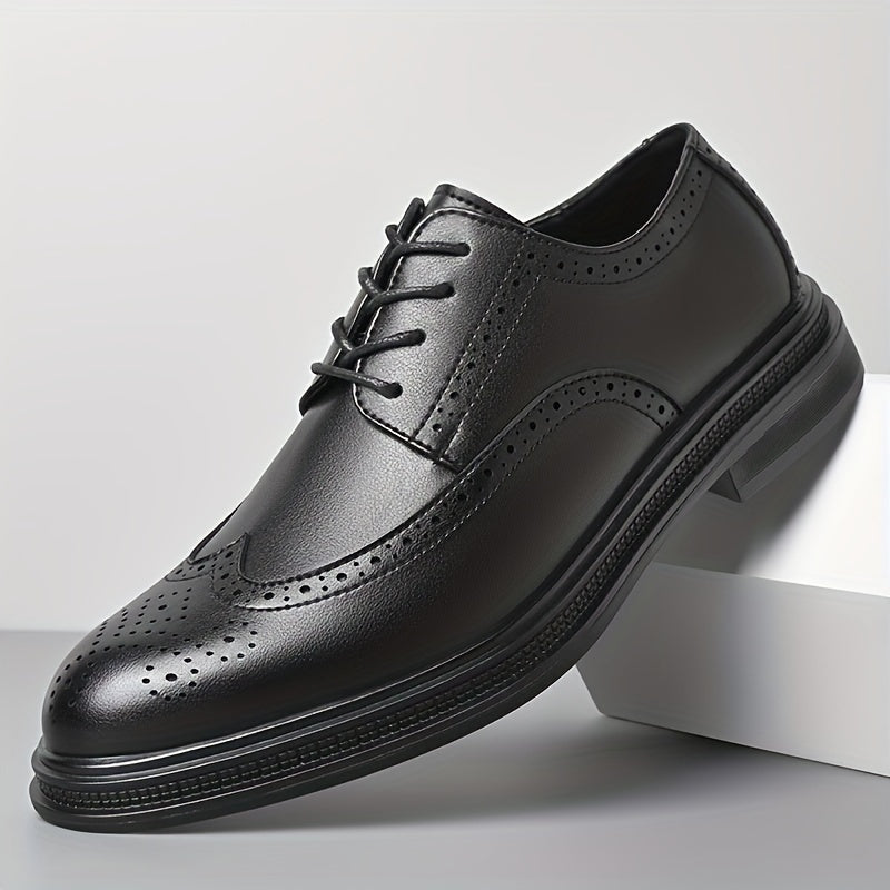 Men's Leather Dress Shoes Vintage Casual Formal for Spring and Autumn
