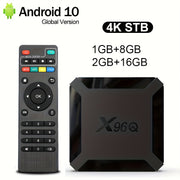 Android 10 Smart TV Box 4K Streaming Quad Core WiFi EU Plug