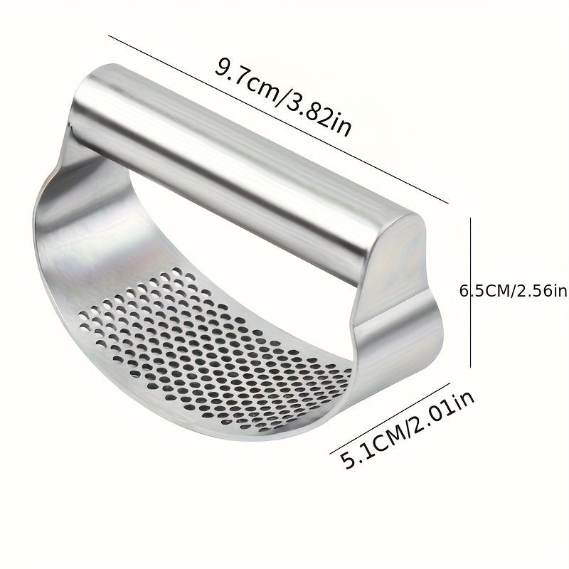 Stainless Steel Garlic Rocker Manual Garlic Mincer Kitchen Tool