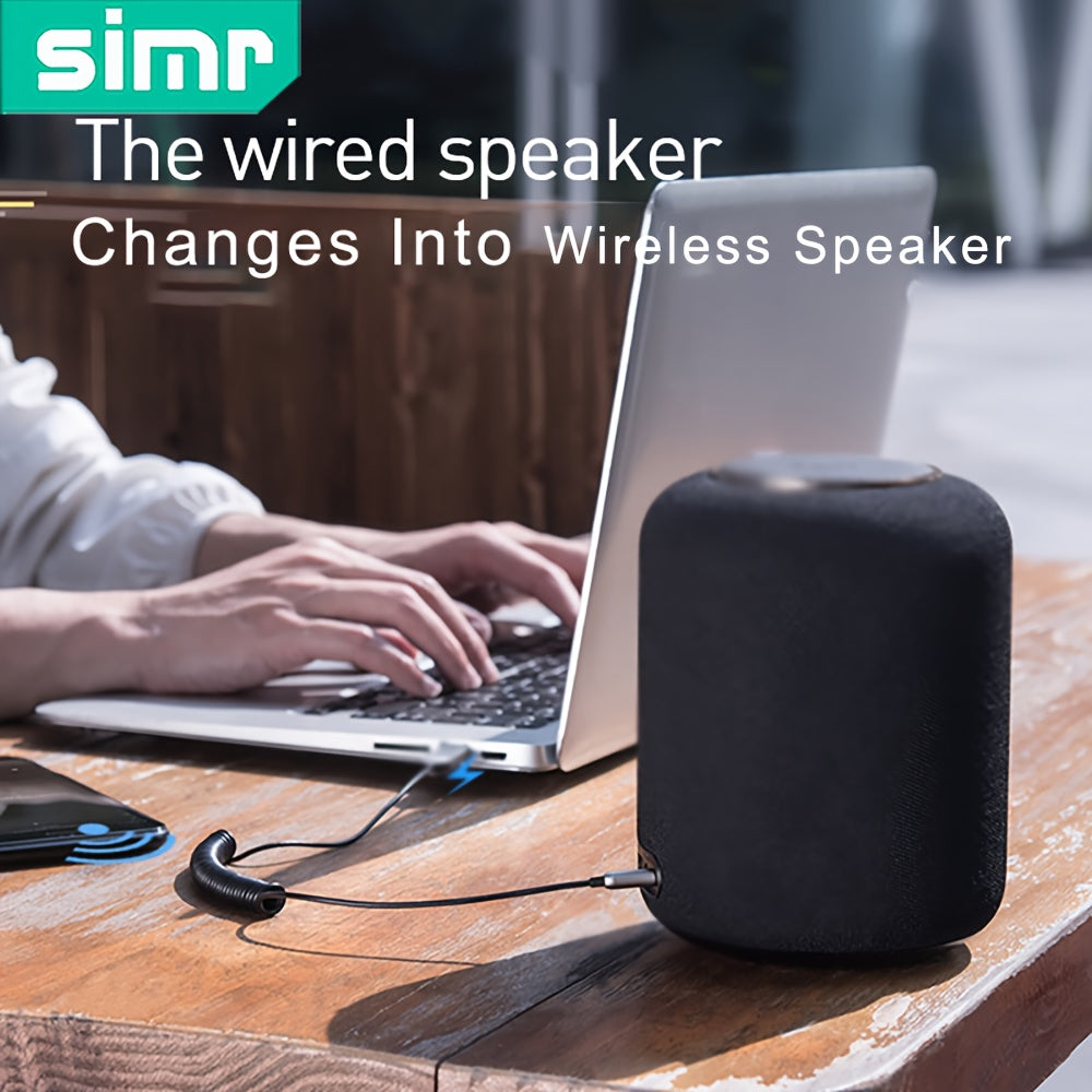 Wireless Car Audio Receiver Adapter with Microphone and AUX Jack