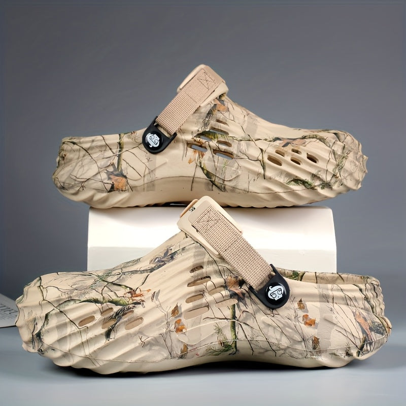Women's Plus Size Camouflage Slip-On Clogs Lightweight Breathable EVA