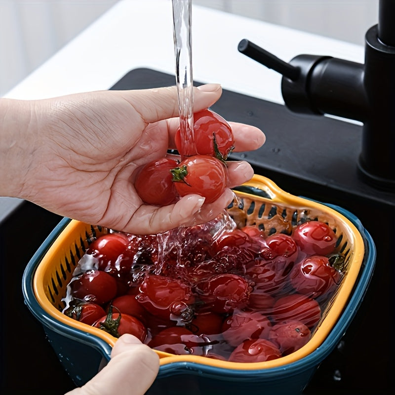 Kitchen strainer with double drain basket 6 pieces for household and restaurant use