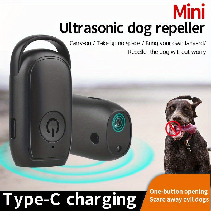 Mini Ultrasonic Dog Repeller with LED Light Rechargeable Battery and USB Power
