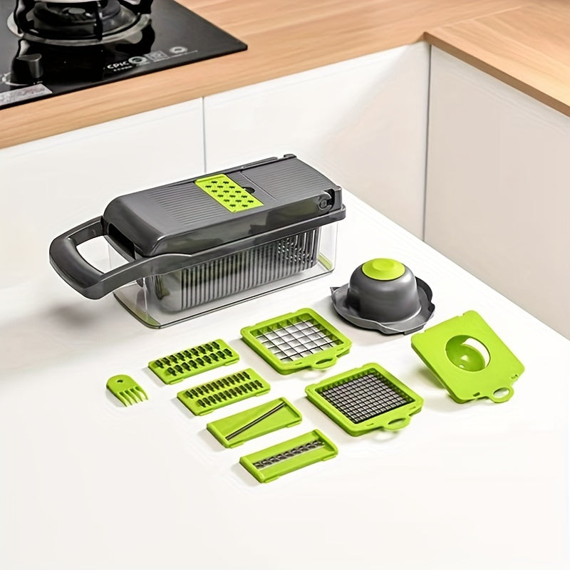 Kitchen Multi-Function Vegetable Cutter Set 6 or 18pcs Includes Grater Dicer Shredder
