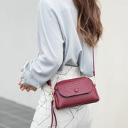 Mini Crossbody Bag for Women with Removable Strap Zipper Closure Solid Color