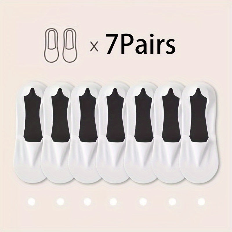 Men's Black No-Show Socks Breathable Polyester Spandex Non-Slip Summer