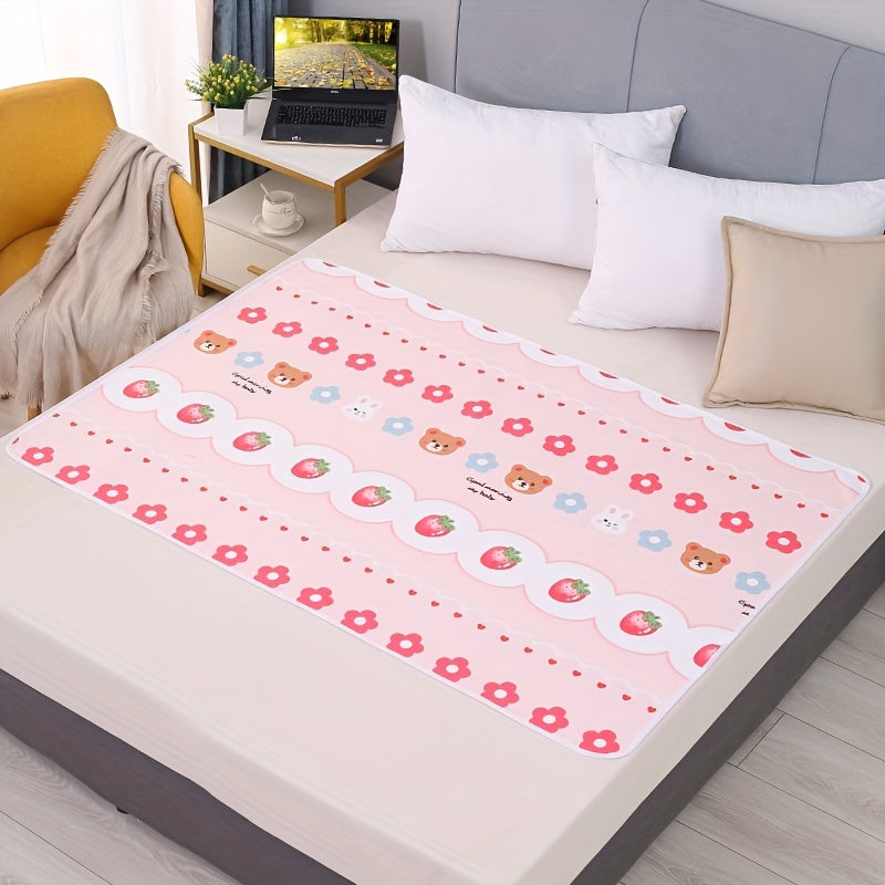 Waterproof Mattress Protector with Reversible Cartoon Design Thick Quilted Material in Mixed Colors