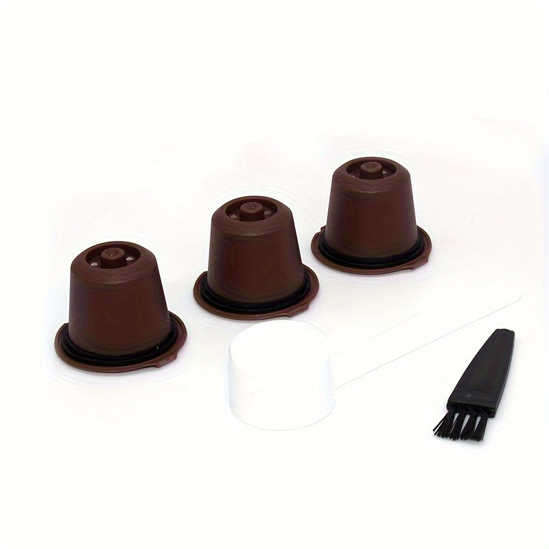 Three-Piece Reusable Coffee Capsule Shells for Nespresso with Filters