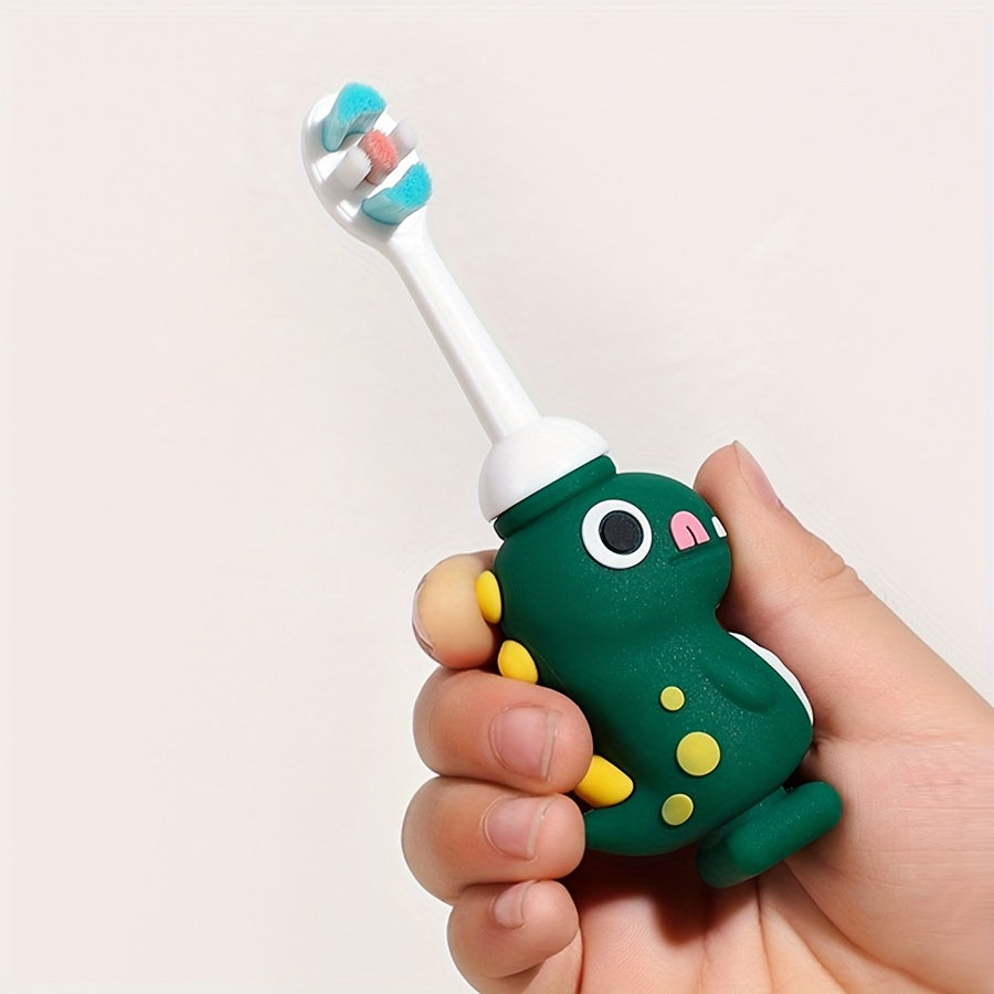 Kids Toothbrush - Soft Bristle Cartoon Dinosaur for Children 3-6 Unisex