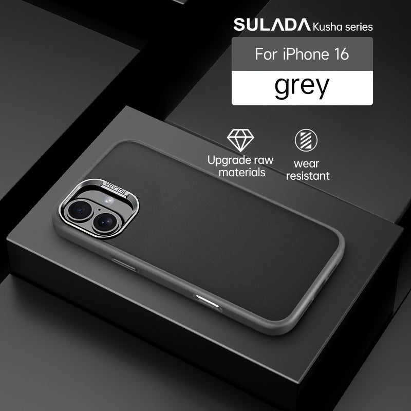 Luxury Matte Electroplated Phone Case for iPhone 16 Pro Max Solid Color Full-Body Protection