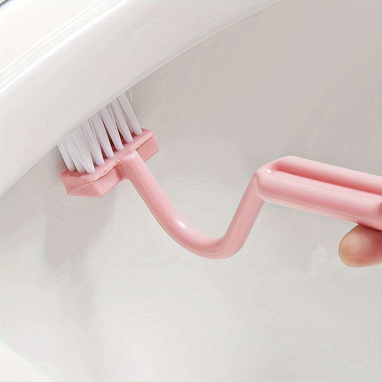 V-Shaped 3-Piece Toilet Brush Set Wall Mount No Dead Corner Cleaning Bathroom Tool