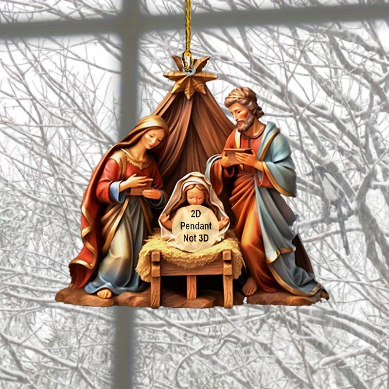 7 Christmas Scenes Wooden Yard Decor, Easy to Install, Family and Holiday Gift