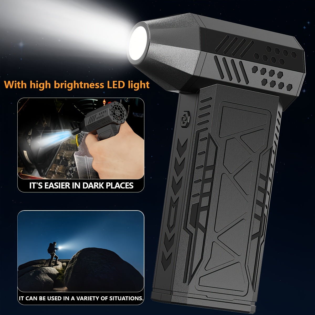 Портативный беспроводной мини-фен для путешествий, кемпинга и отдыха на природе