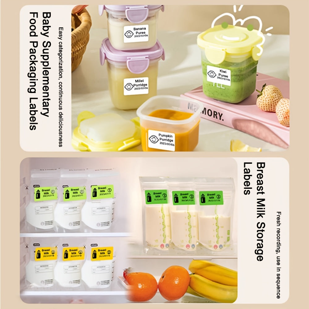 Waterproof Oil-Proof Freezer Label Stickers Thermal Paper for Kitchen Storage