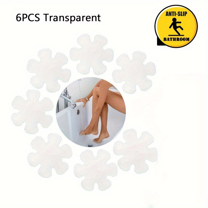 6 ta gullarga o'xshash anti-slip xavfsizlik stikerlari to'plami, turli ranglarda, hammom, dush, zinapoyalar, narvonlar, qayiq va boshqa hammom aksessuarlar uchun ideal.
