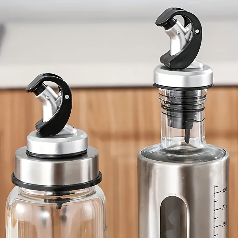 Reusable Vinegar Bottle Stopper with Automatic Opening and Spill-Proof Design for Kitchen and Restaurant Use