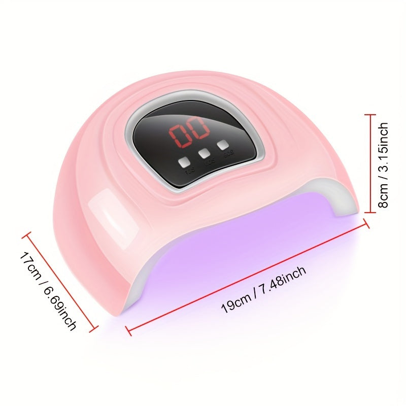 UV LED Gel Nail Polish Starter Kit with Top Base Coat Nail Drill and Decoration