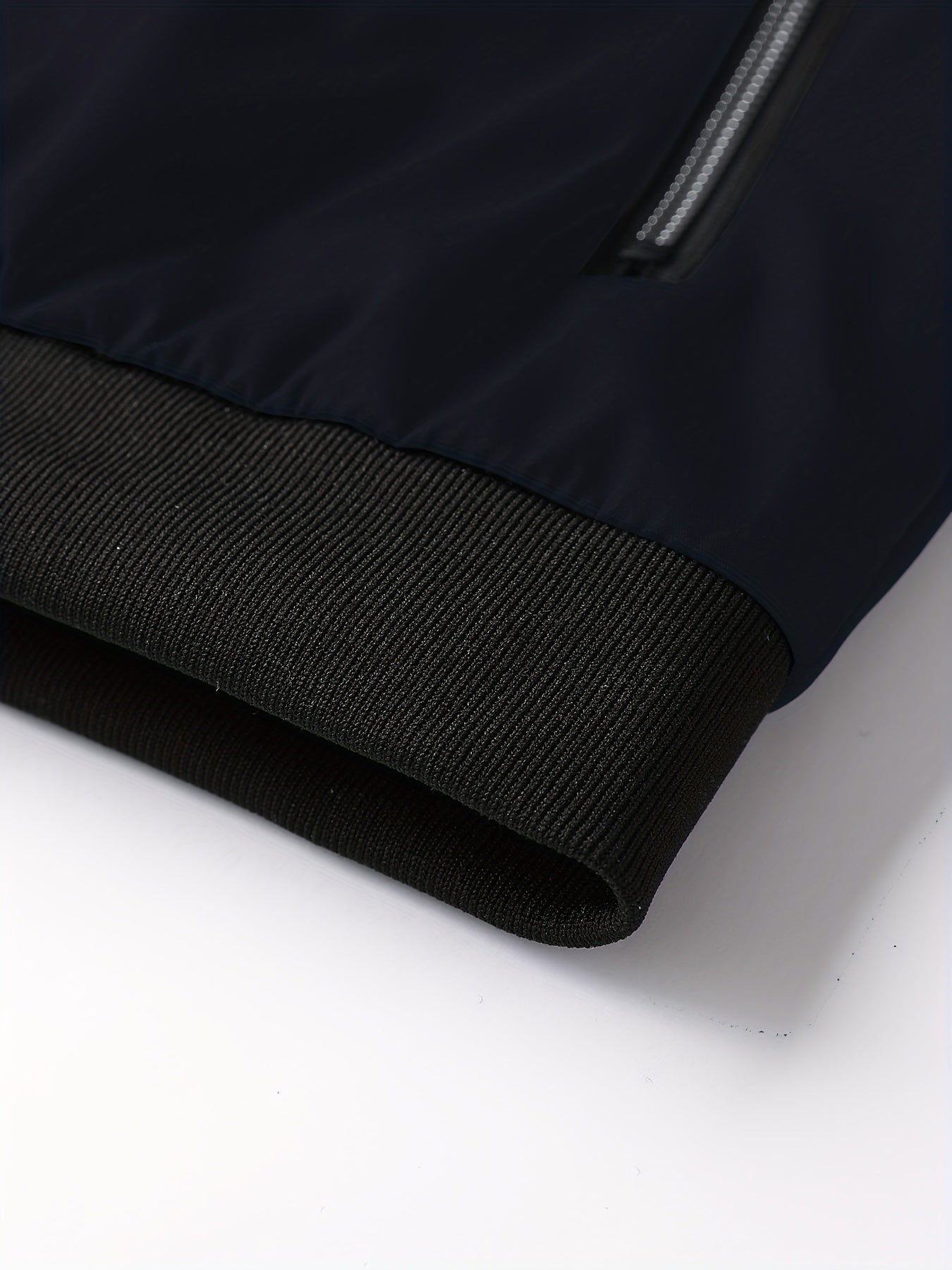 Chaqueta bomber de poliéster con cremallera para hombre y cuello de béisbol para primavera y otoño