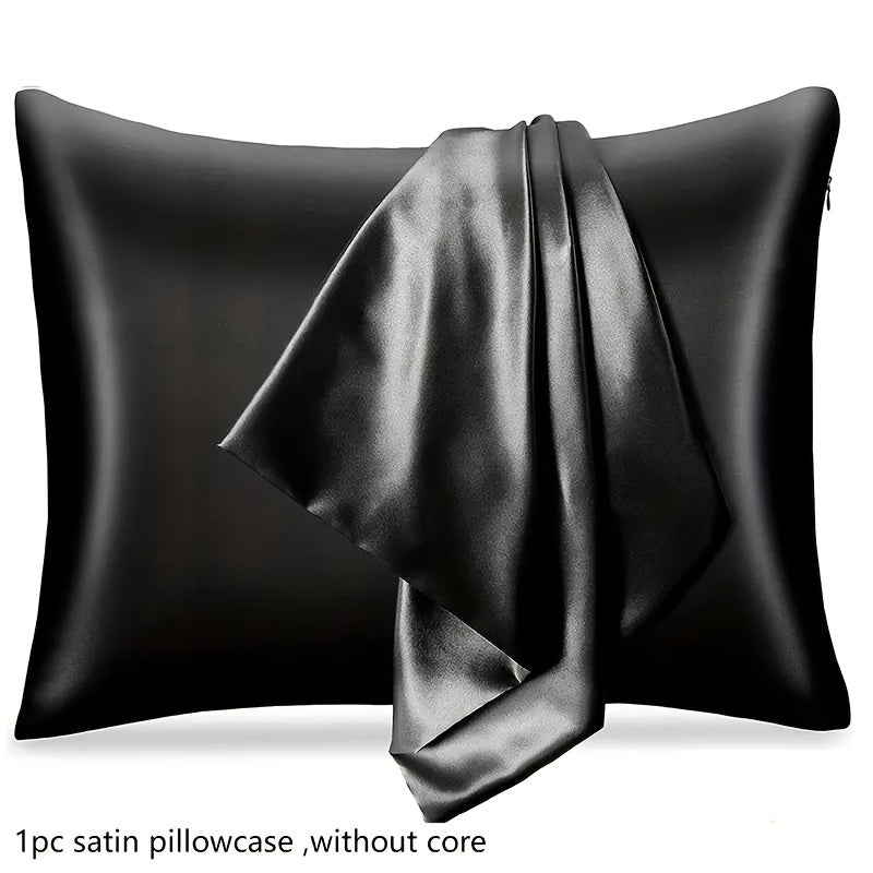 Satin Pillowcase with Hidden Zipper Breathable Silky Smooth for Bedroom Decor