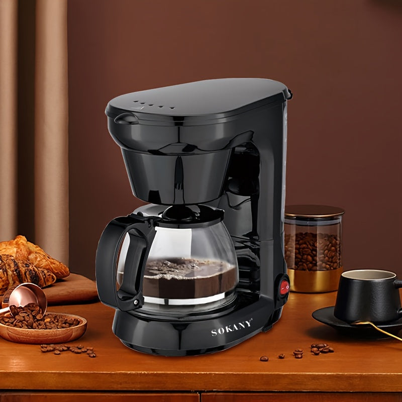 Automatic Drip Coffee Maker with Programmable Timer and Anti-Drip Design for Home and Office