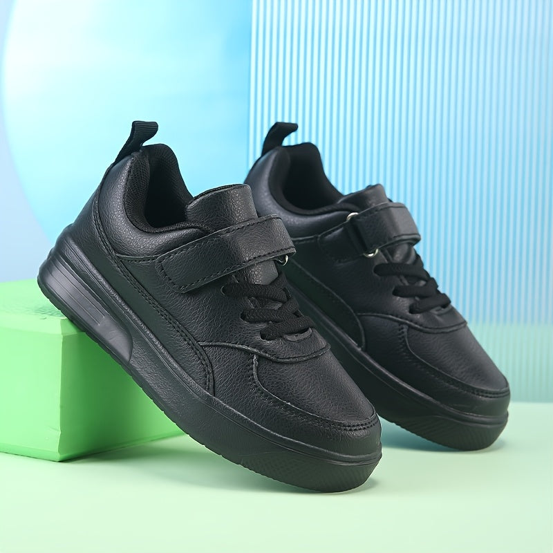 Kids Casual Shoes for Boys and Girls Lightweight Comfortable All-Season PU Fabric Low Top