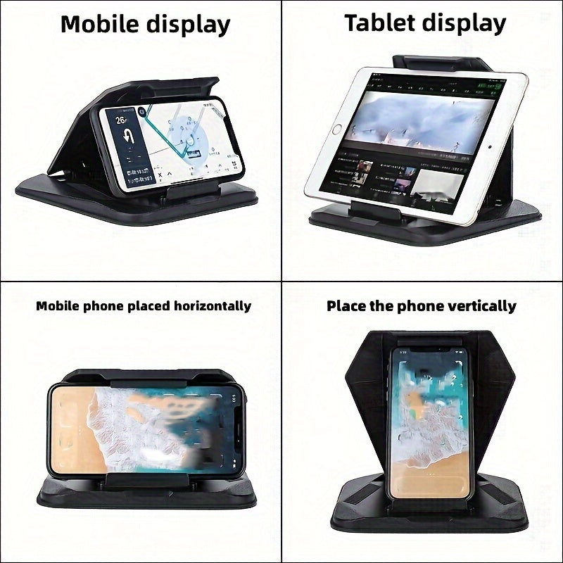 Soporte universal para coche para teléfono y tableta para consola central con orientación de pantalla ajustable