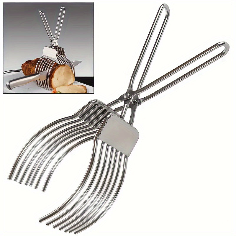 Stainless Steel Kitchen Tongs for Meat, Bread, Vegetables, and Fruits