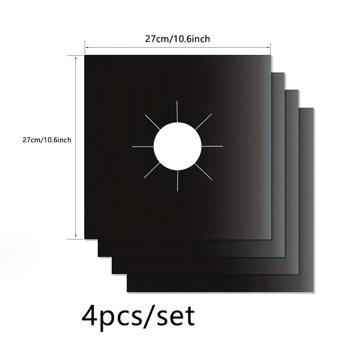 Gaz pechkasini tozalash padlari to'plami 4 dona - Isiga chidamli va yog'ga chidamli, pechka yuzasidagi dog'larni oldini oladi, tozalash oson