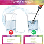 Paleta de mezcla de resina epoxi de plástico para taladro, mezclador de espiral para resina, pintura, moldes de silicona