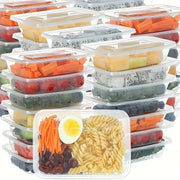 Set of 10 Reusable 22oz Plastic Meal Prep Containers with Locking Lids