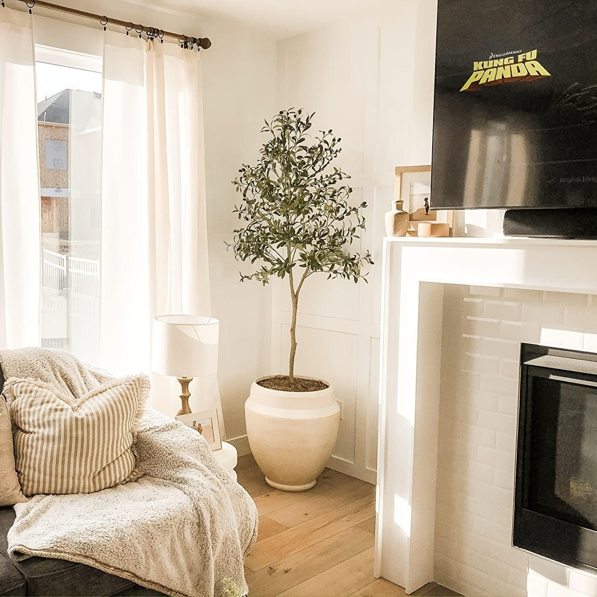 Indoor Olive Tree Assembly Disassembly Simulation Plastic Floor Decor for Home