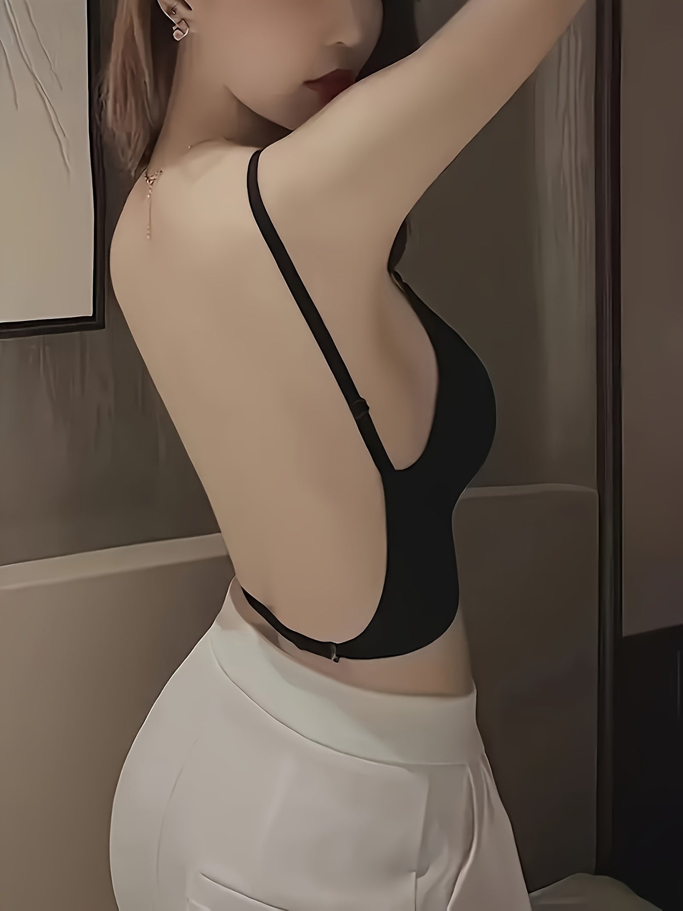 Women’s Beige Seamless Support Bra with Removable Pads and Full Coverage