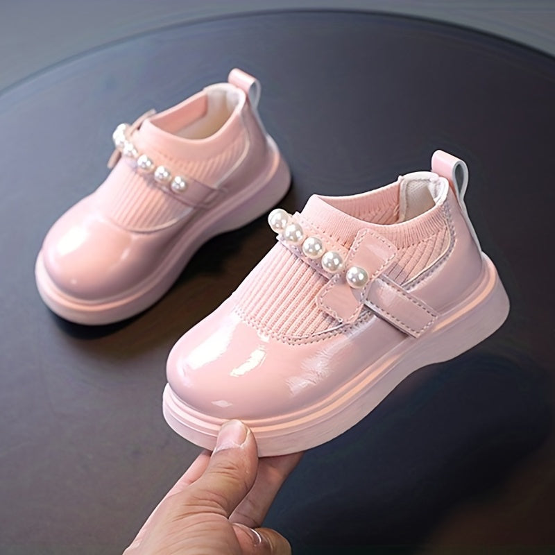 Zapatos Mary Jane para niñas con perlas y flats pequeños para niñas menores de 14 años