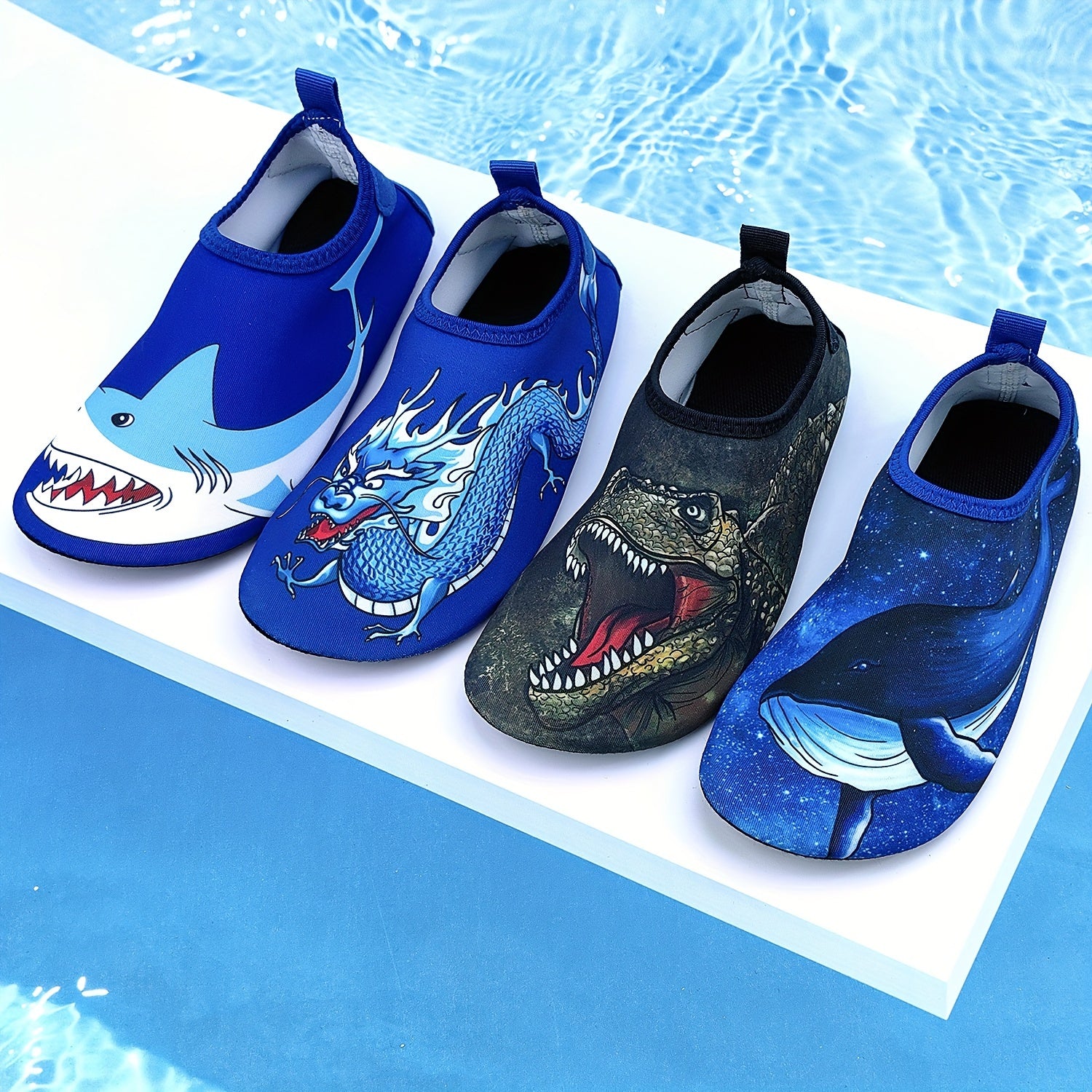 Unisex Anime Print Suv Poyabzallari - Yengil va Tez Quriydigan Yozgi Plyaj Kiymishlari