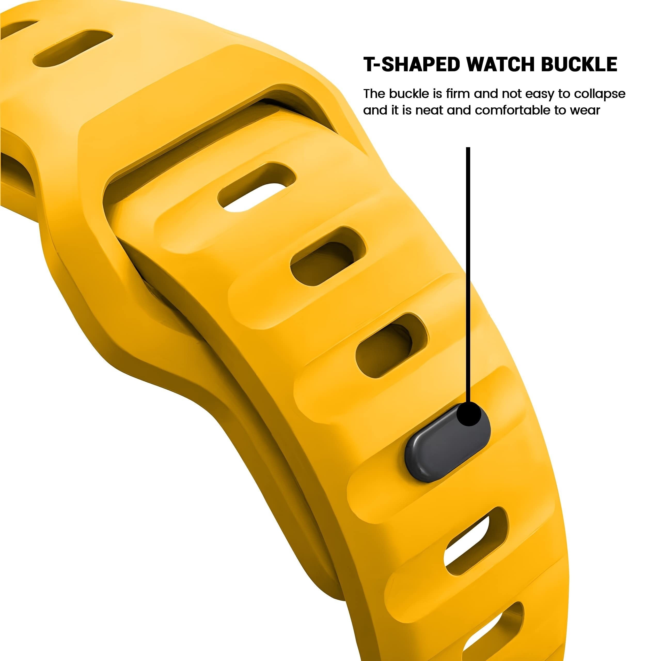 Silicone Sport Bands for Apple Watch Compatible with Series 38mm 40mm 41mm 42mm 44mm 45mm 49mm