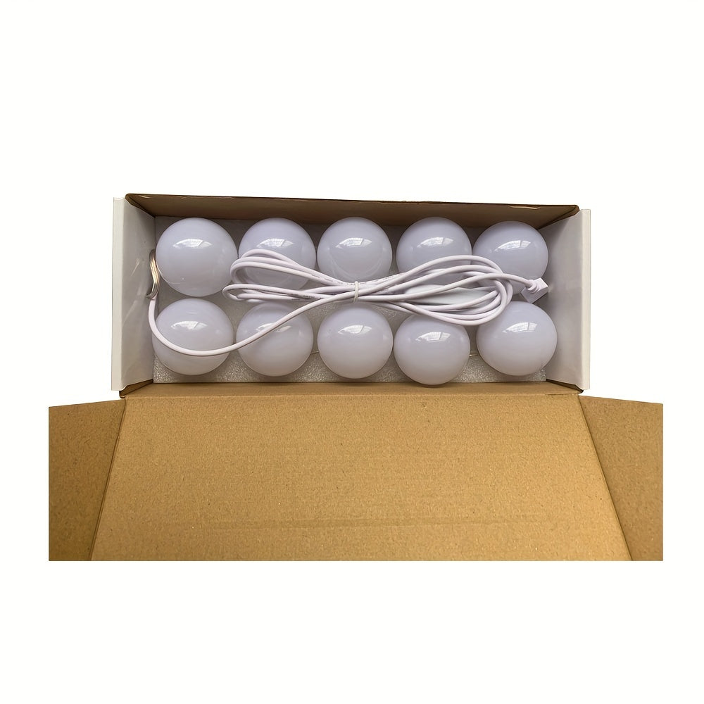 3-Color Dimmable LED Makeup Mirror Bulb USB Powered for Bedroom Bathroom Dressing Table